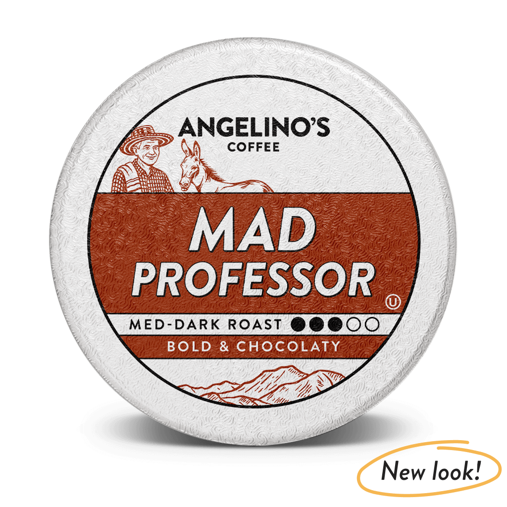Angelino's Coffee, Donut Shop medium-dark roast single-serve pod.