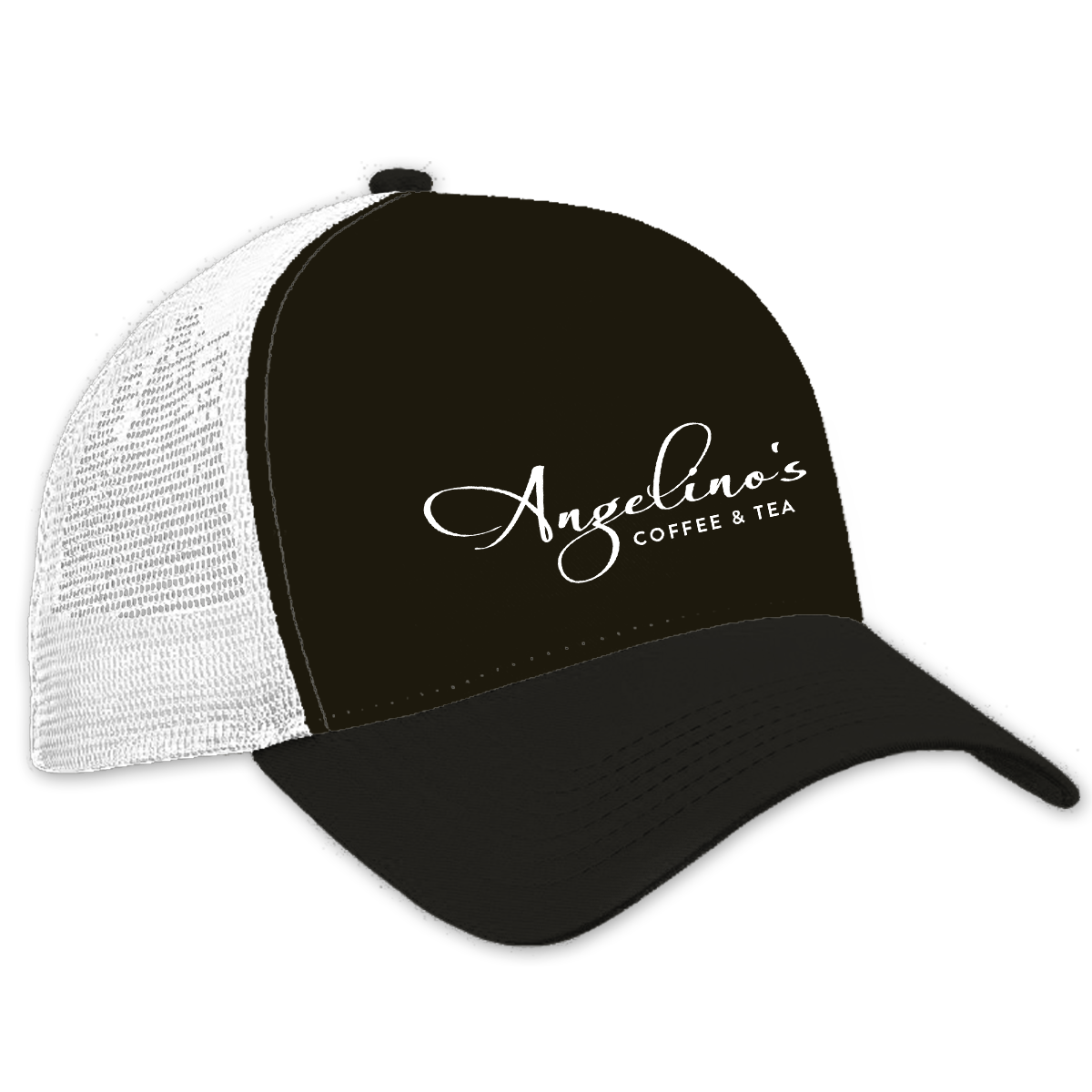 White Trucker Hat Angelino's Coffee